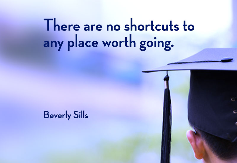 graduate with quote